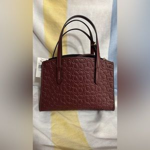 Coach Charlie Carryall 28 Signature Leather - Wine